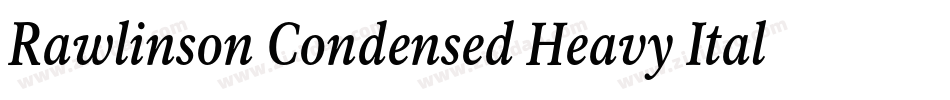 Rawlinson Condensed Heavy Italic字体转换
